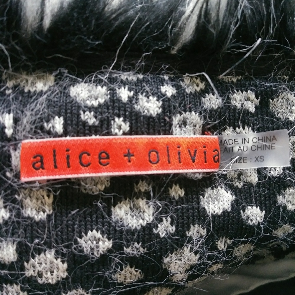 HP! Alice + Olivia Gray Flutter Faux Fur Vest - Picture 7 of 7